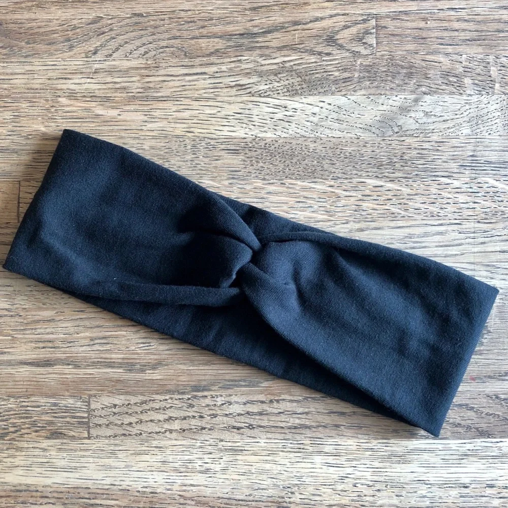 Solid Black Twist Headband NEW